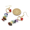 2 Pair 2 Color Natural Mixed Gemstone Chips Dangle Earrings EJEW-JE05344-3