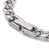 Non-Tarnish 201 Stainless Steel Curb Chain Bracelets for Women and Men BJEW-F473-08P-02-3