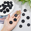 DICOSMETIC 24Pcs 2 Style Silicone with ABS Plastic Replacement Flat Round Thumb Grip Caps SIL-DC0001-19-3