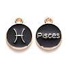 Alloy Enamel Pendants X-ENAM-S124-01B-08H-1