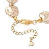 Heart CCB Plastic Beaded Bracelets BJEW-JB13008-01-4