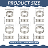 24Pcs 6 Styles 201 Stainless Steel Grooved Finger Ring Settings STAS-ME0003-12P-2
