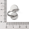 304 Stainless Steel Open Cuff Ring Findings STAS-E124-05C-P-4
