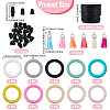 12Pcs 12 Colors Ring Silicone Beads SIL-BM0001-11-2