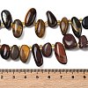 Three-Color Natural Tiger Eye Beads Strands G-P604-A12-01-3