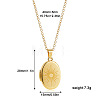304 Stainless Steel Oval with Sun Photo Locket Pendant Necklaces WG8DEA6-02-2