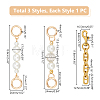 Unicraftale 3Pcs 3 Styles ABS Plastic Imitation Pearl Bag Extension Chains FIND-UN0003-06-3