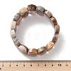 Oval Natural Amethyst Lace Agate Beads Stretch Bracelets for Women Men BJEW-C097-04A-5