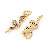 Brass Micro Pave Cubic Zirconia Charms KK-U056-35G-2