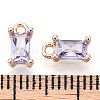 Brass Cubic Zirconia Charms X1-KK-S350-367P-3