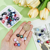 80Pcs Resin Imitation Cat Eye Beads RESI-PA0001-50-3
