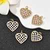 SHEGRACE Brass Micro Pave Clear Cubic Zirconia Pendants XGRQ2C533-412G-4