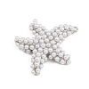 Starfish Brass ABS Imitation Pearl Pendants KK-I352-04A-P-2