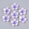 Flower Acrylic Bead Caps SACR-T017-51F-1