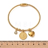 304 Stainless Steel Charm Bangles for Women BJEW-G770-02G-5