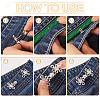 6Pcs 6 Styles Chinese Knot Alloy Adjustable Jean Button Pins FIND-TA0010-52-4