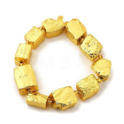 Electroplated Natural Pyrite Beads Strands G-F800-A01-1