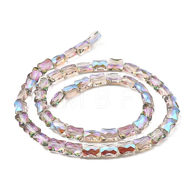 AB Color Plated Transparent Glass Beads Strands EGLA-P051-06A-A07-1