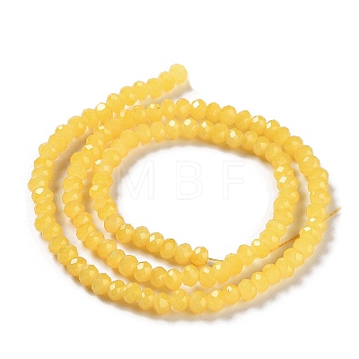 Baking Paint Imitation Jade Glass Bead Strands X-DGLA-A034-J4MM-A30-1