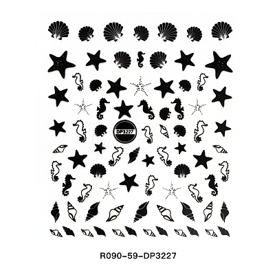 3D Black Transfer Stickers Decals MRMJ-R090-59-DP3227-1