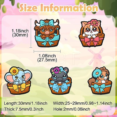 20Pcs 5 Styles Silicone Beads SIL-CJ0003-03-1
