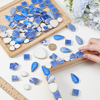 500Pcs 4 Styles Porcelain Mosaic Tiles PORC-SP0001-24-1