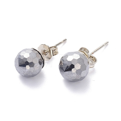 Terahertz Stone Stud Earrings G-K311-41-1