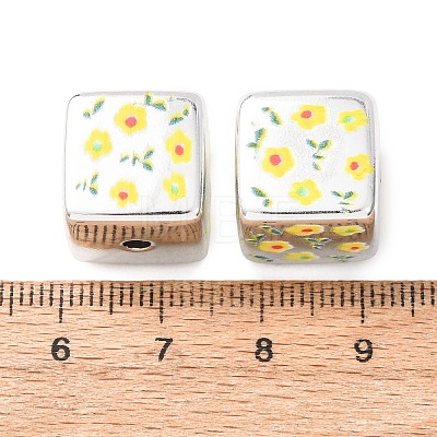 Printed Plating Acrylic Beads AC-CBA655C-17H-1