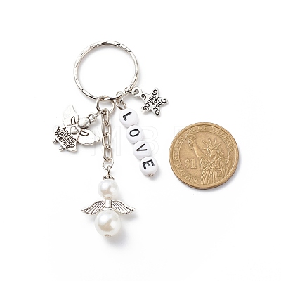 Valentine's Day Letter Bead Love and Star with Word Just For You Keychains KEYC-JKC00377-1