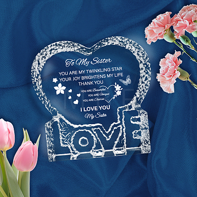 Heart with Word K9 Glass Figurines DJEW-WH0026-004-1