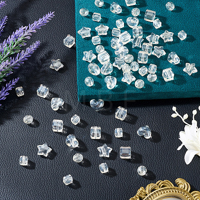 100Pcs 5 Styles Transparent Acrylic Beads TACR-TA0001-92-1