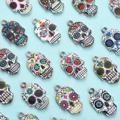 40Pcs 20 Styles Alloy Enamel Pendants ENAM-CJ0003-44-1