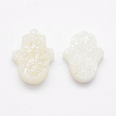 Hamsa Hand Druzy Crystal Beads G-F535-46B-1