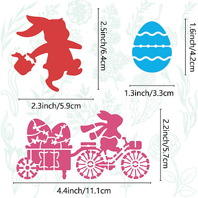 Easter Egg Stainless Steel Cutting Dies Stencils DIY-WH0238-136-1