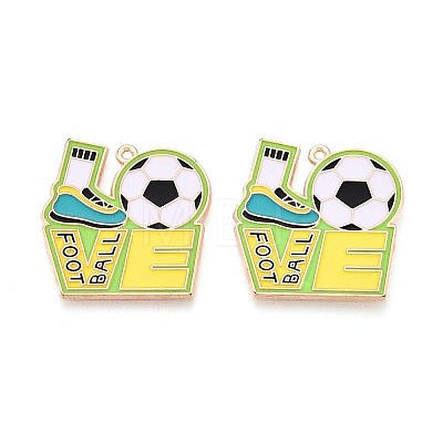 Alloy Enamel Pendants ENAM-T025-01G-16-1