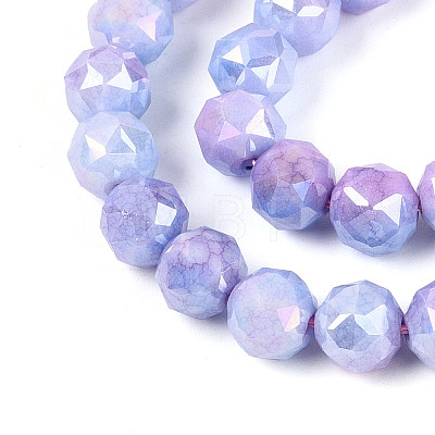 Anti-Tarnish Electroplate Glass Beads Strands GLAA-N010-8mm-11-1