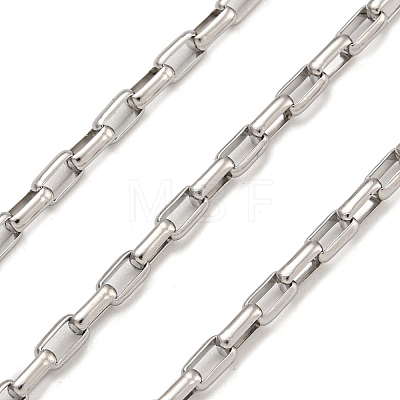 304 Stainless Steel Rectangle Link Chains CHS-G038-03P-1