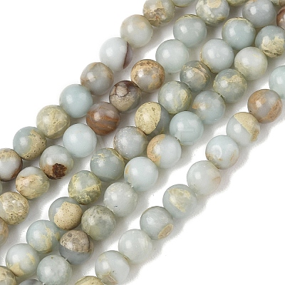 Natural Shoushan Stone Beads Strands G-B155-A01-4mm-1
