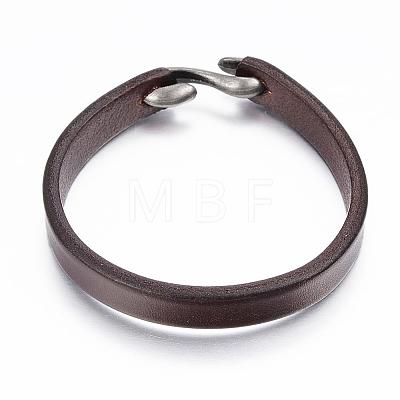 Cowhide Leather Bracelets BJEW-G575-09-1