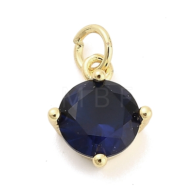 Brass Glass Pendants KK-H527-14G-01-1