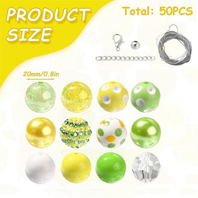 Opaque Acrylic Beads Set MACR-CJC0001-13A-01-1