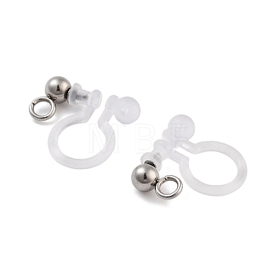 Non-Tarnish 202 Stainless Steel Clip-on Earrings Findings STAS-B072-17P-1