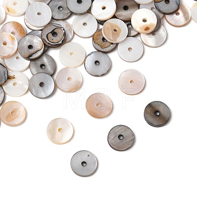 80Pcs 2 Colors Dyed Natural Shell Bead Spacers SHEL-FS0001-11-1