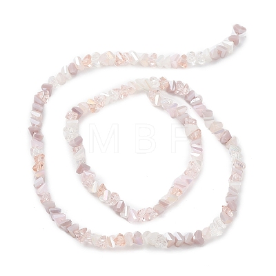 Gradient Color Electroplate Glass Bead Strands GLAA-E042-02E-1