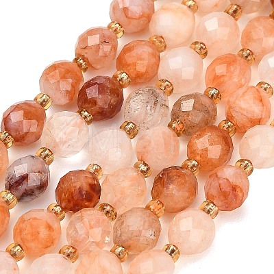 Natural Red Hematoid Quartz/Ferruginous Quartz Beads Strands GG-CBA4A3B-A12-1