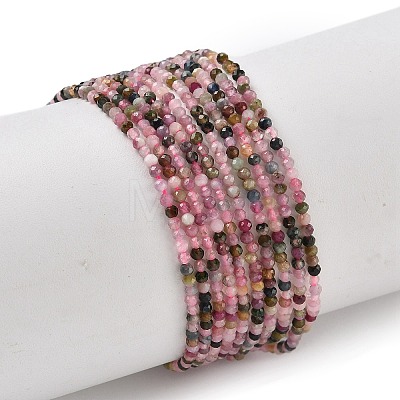 Natural Pink Tourmaline Beads Strands G-F596-06-2mm-1