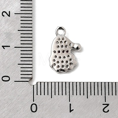 Christmas Brass Micro Pave Cubic Zirconia Charms KK-L258-04P-B01-1