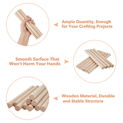 Wood Craft Sticks WOOD-WH0125-11K-1