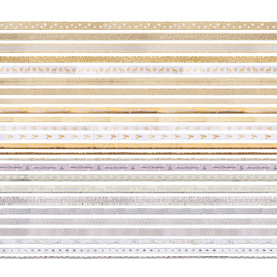 5 Sets 5 Styles Polyester Printed Satin Ribbon & Grosgrain Ribbons Sets OCOR-TA0001-40-1