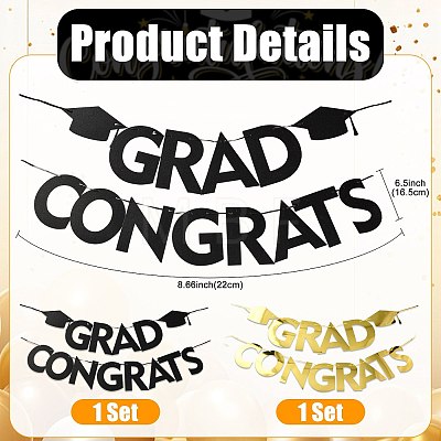 Word Congrats Grad Paper Hanging Banner TH-FZC50F9-01A-1